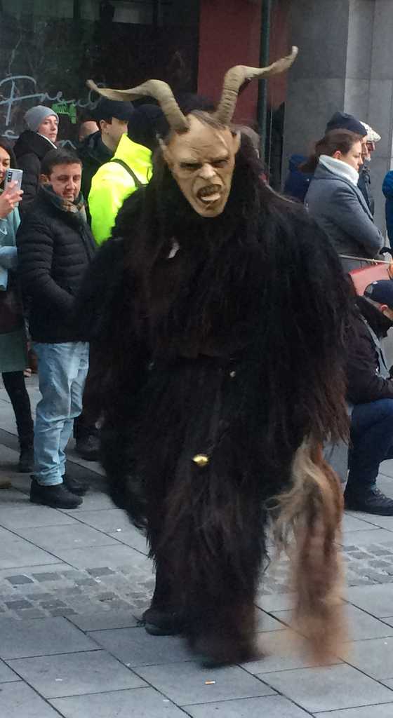 Krampus with a mean face